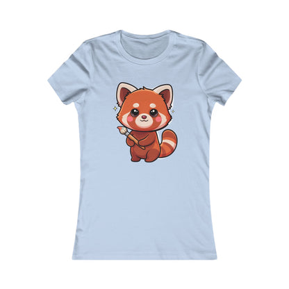 Kawaii Red Panda Women's Tee for Art Lovers