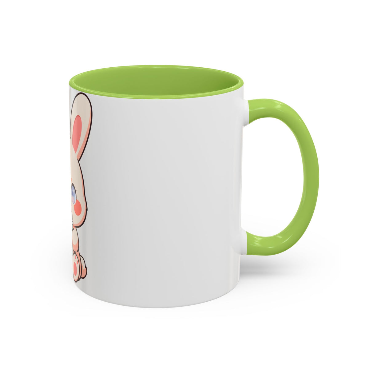 Kawaii Bunny Coffee Mug, Cute Latte Lover Accent Mug