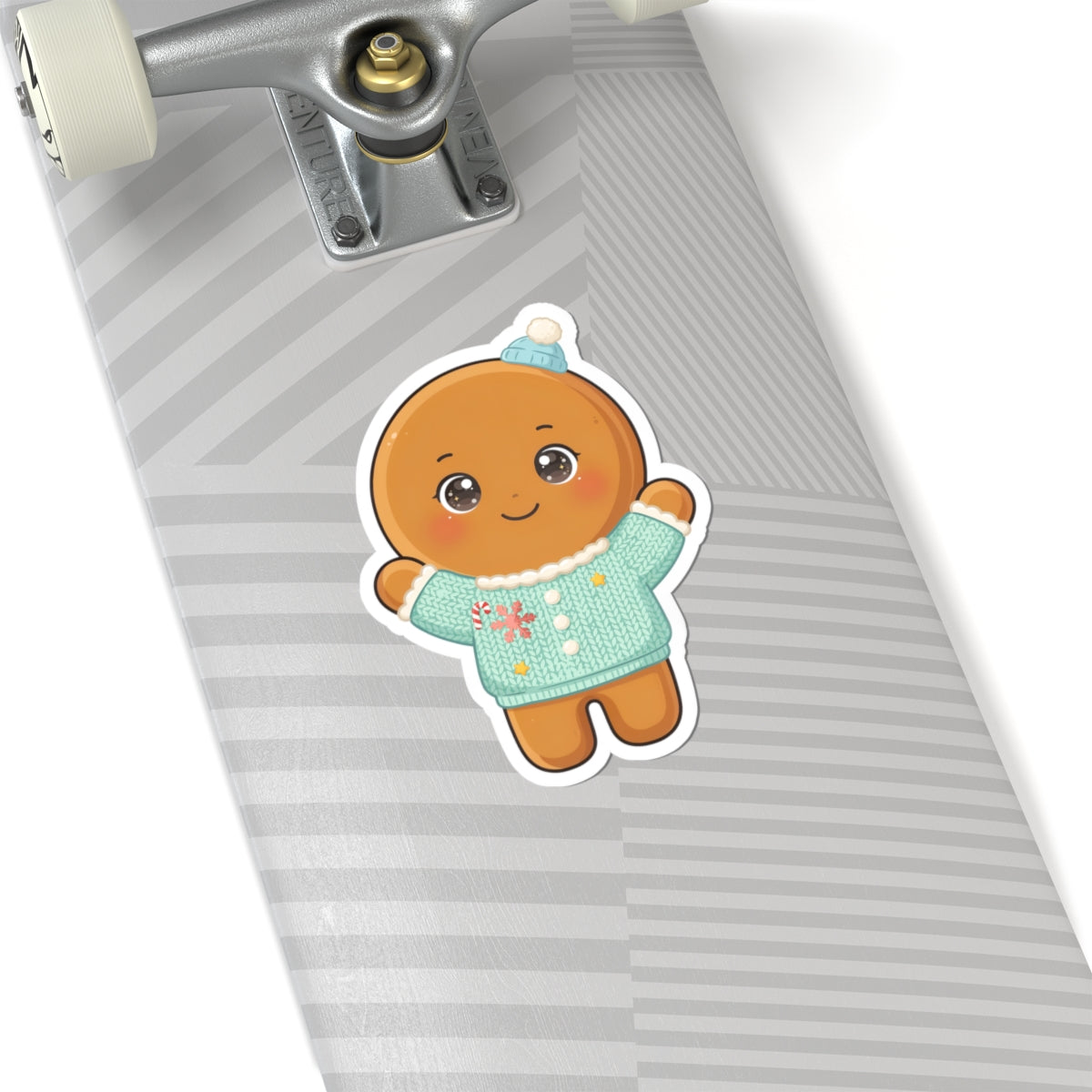 Christmas Gingerbread Sticker, Kawaii Holiday Gift
