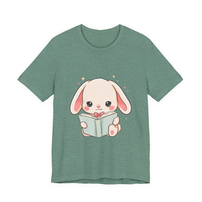 Book Lover Bunny T-Shirt – Cute Kawaii Reader Tee