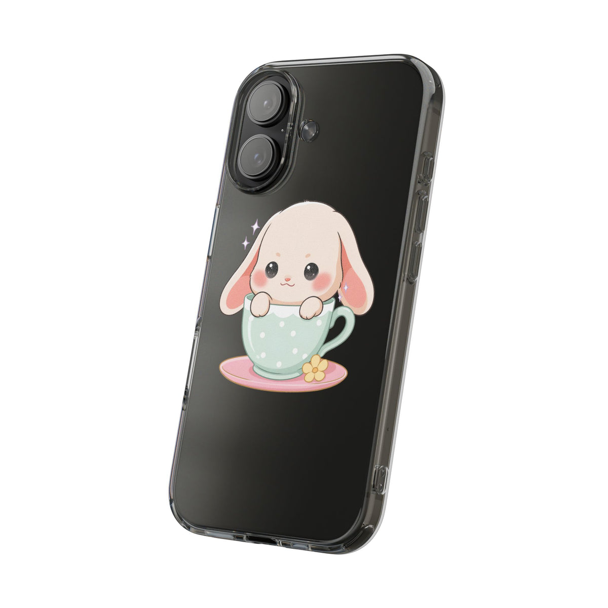 Kawaii Bunny Phone Case, Cute Teacup Rabbit