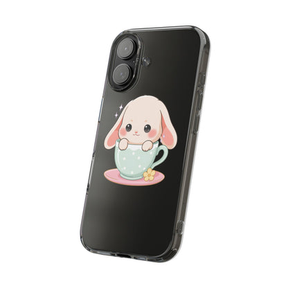Kawaii Bunny Phone Case, Cute Teacup Rabbit