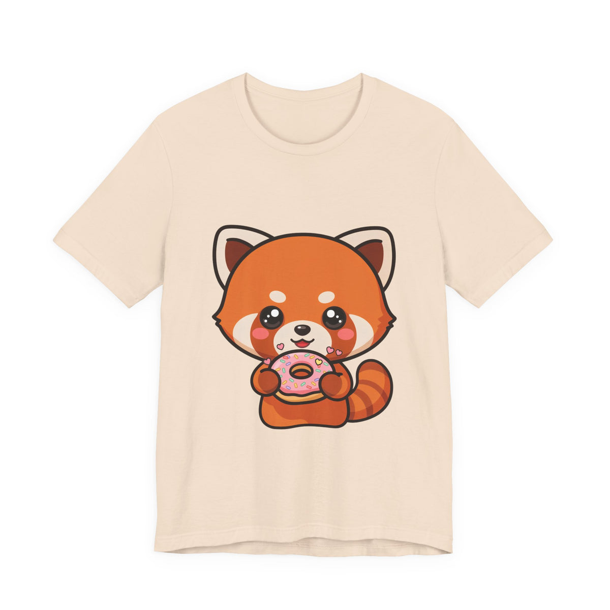 Red Panda Donut T-Shirt, Cute Kawaii Animal Tee
