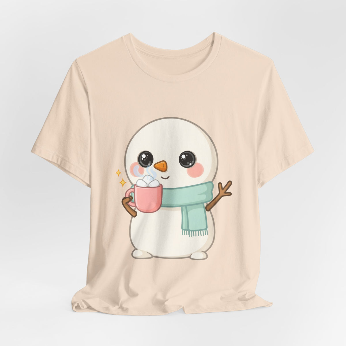 Kawaii Snowman T-Shirt for Cozy Cocoa Breaks