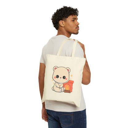 Kawaii Polar Bear Tote Bag for Cozy Season Fans