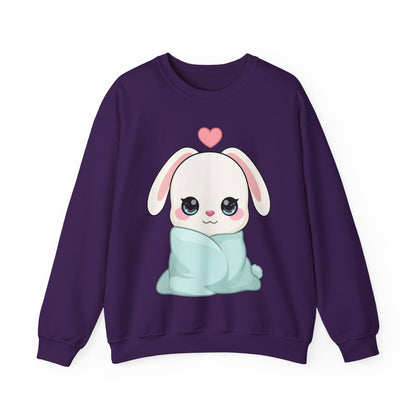 Kawaii Bunny Sweatshirt, Cozy Chibi Rabbit Crewneck