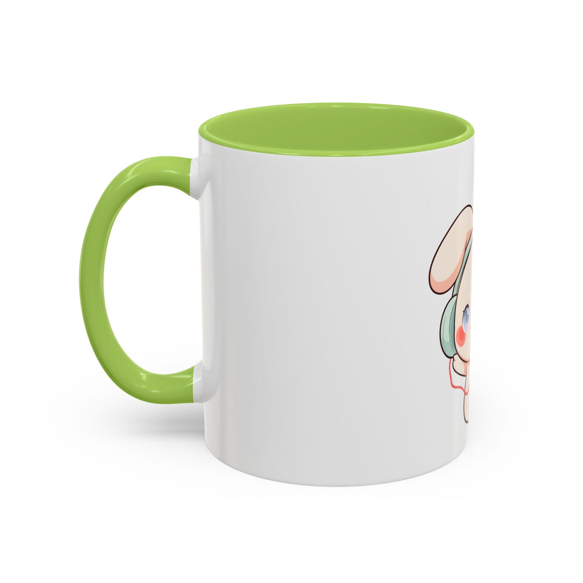 Kawaii Bunny Music Mug, Cute Accent Coffee Mug