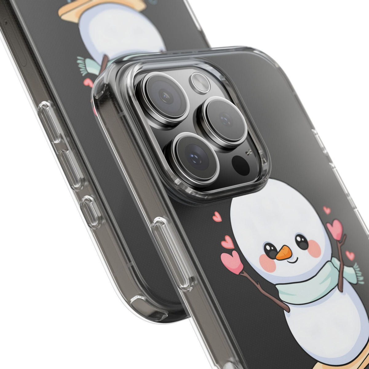 Kawaii Snowman Phone Case, Cute Winter Cheer