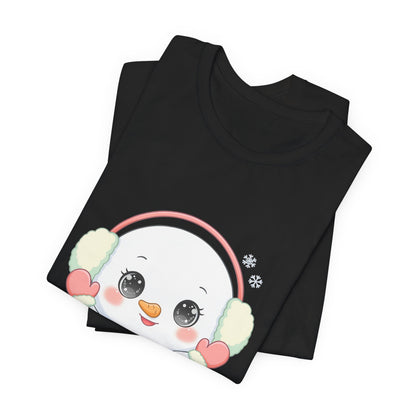 Kawaii Snowman T-Shirt for Cute Winter Style