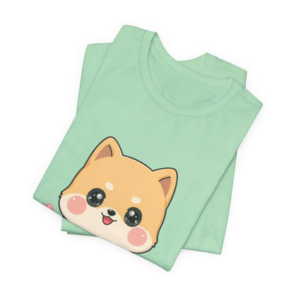 Kawaii Shiba Inu Skateboarder Tee for Dog Lovers