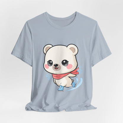 Kawaii Ice Skating Polar Bear Tee for Winter Gift Giving
