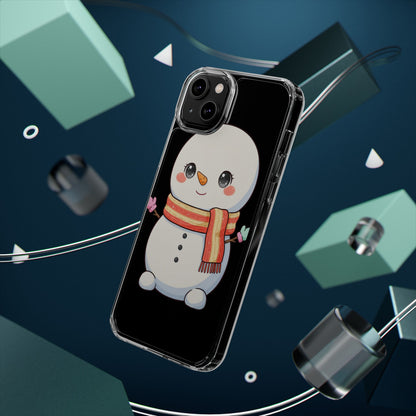 Kawaii Snowman Phone Case – Cute Christmas Clear Case