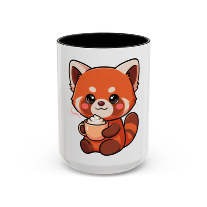 Red Panda Coffee Mug, Cute Latte Lover Accent Mug