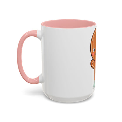 Gingerbread Man Ice Skating Accent Coffee Mug