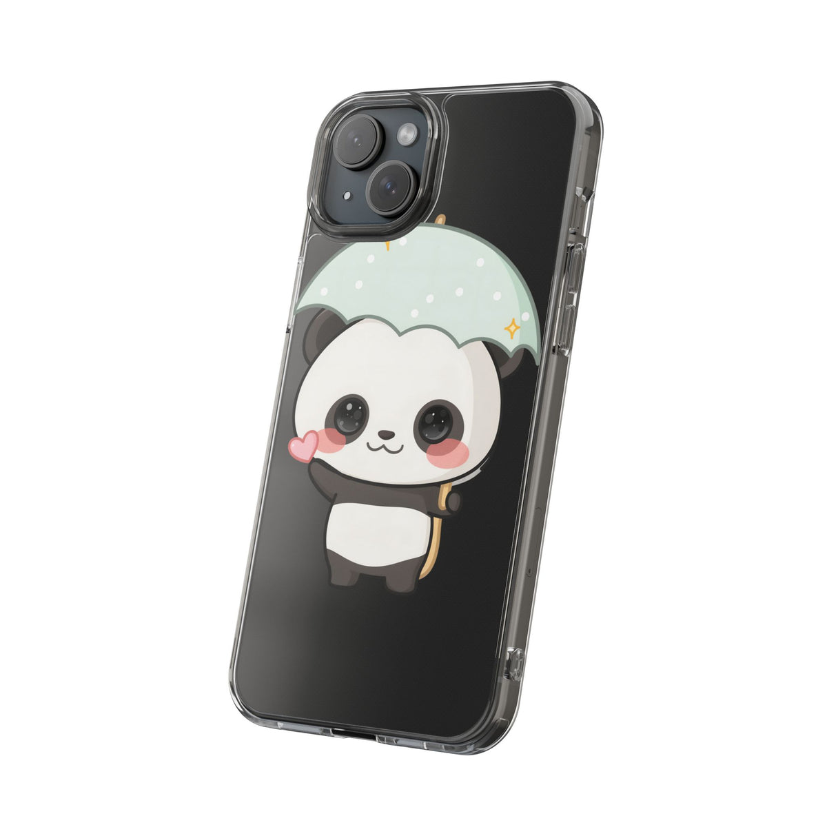Kawaii Panda Clear Impact-Resistant Phone Case