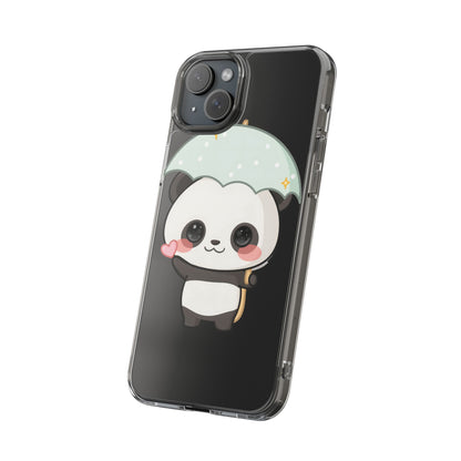 Kawaii Panda Clear Impact-Resistant Phone Case