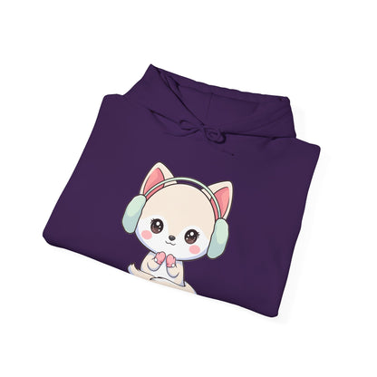 Kawaii Arctic Fox Hoodie – Cute Winter Animal Sweatshirt