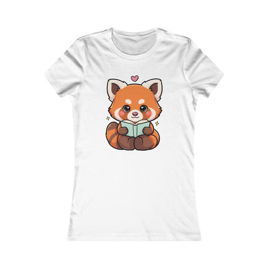 Red Panda Reading T-Shirt for Book Lovers