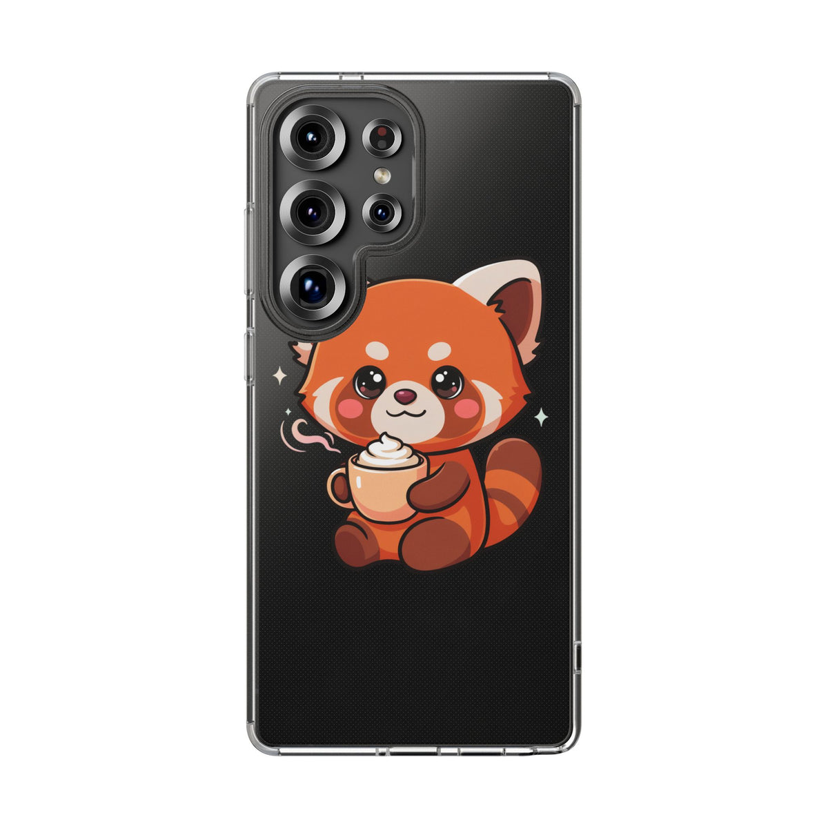 Kawaii Red Panda Phone Case with Latte