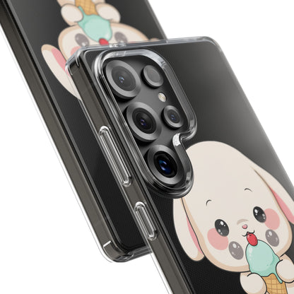Kawaii Bunny Phone Case, Ice Cream Cutie Clear Case