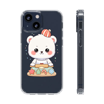 Christmas Bear Cookie Baking Clear Phone Case