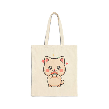 Kawaii Sushi Cat Tote Bag for Cute Everyday Carry