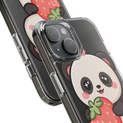 Kawaii Panda Phone Case, Sweet Strawberry Gift
