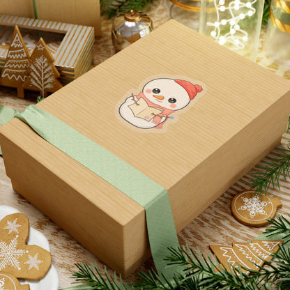 Kawaii Snowman Sticker for a Cozy Holiday Desk
