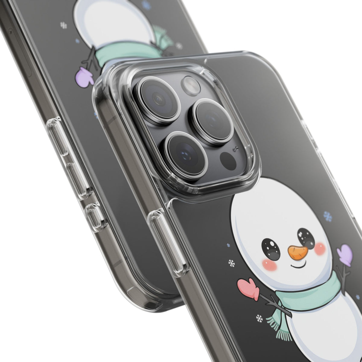 Kawaii Snowman Clear Impact-Resistant Case