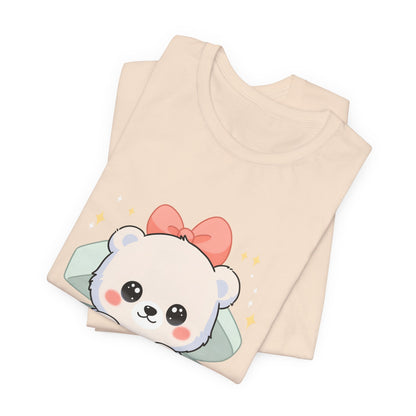 Kawaii Polar Bear Tee, Cute Gift Box Cub Unisex Shirt
