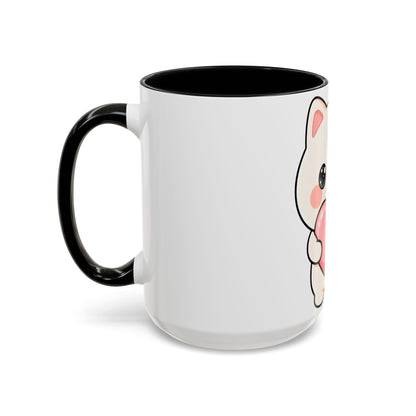 Kawaii Cat Heart Accent Coffee Mug for Sweet Morning Sips