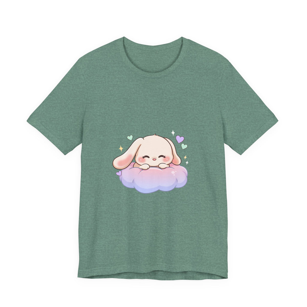 Kawaii Sleeping Bunny Tee, Cute Cloud Nap Unisex Shirt