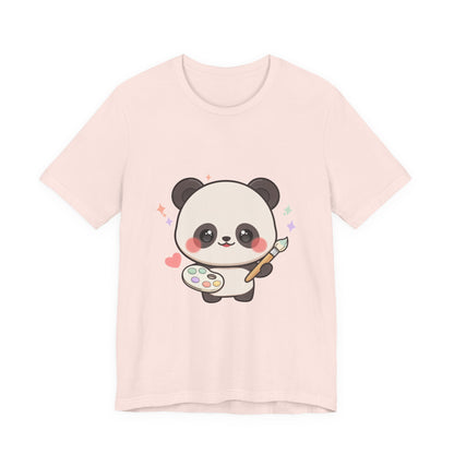 Kawaii Panda Artist T-Shirt for Creative Panda Fans