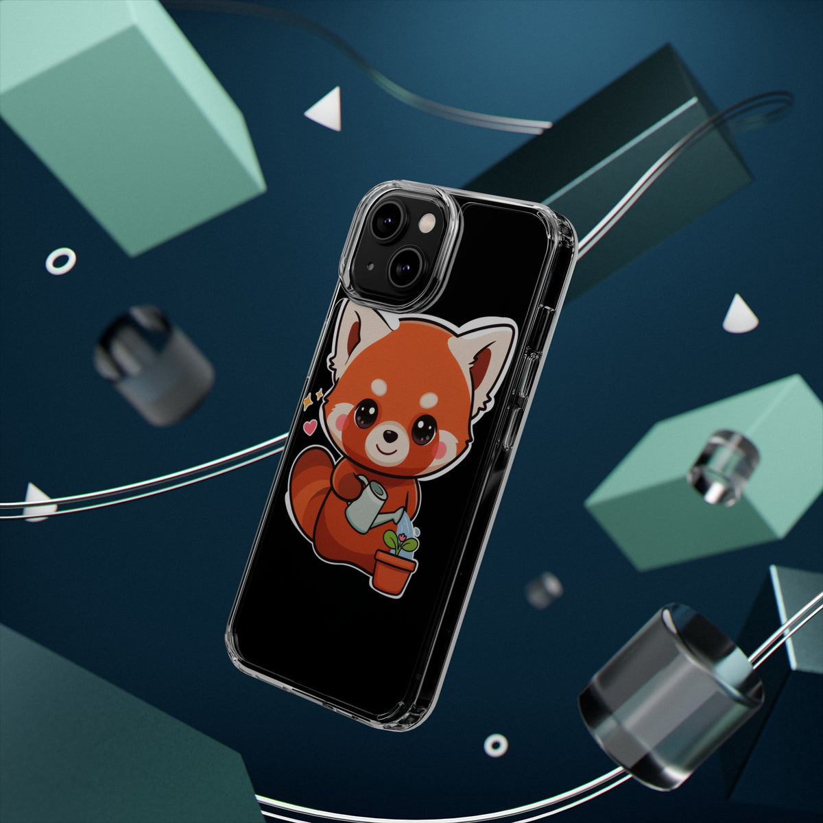 Red Panda Phone Case, Cute Plant Lover Gift
