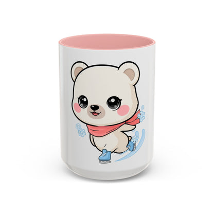 Polar Bear Ice Skating Mug – Cute Accent Coffee Mug