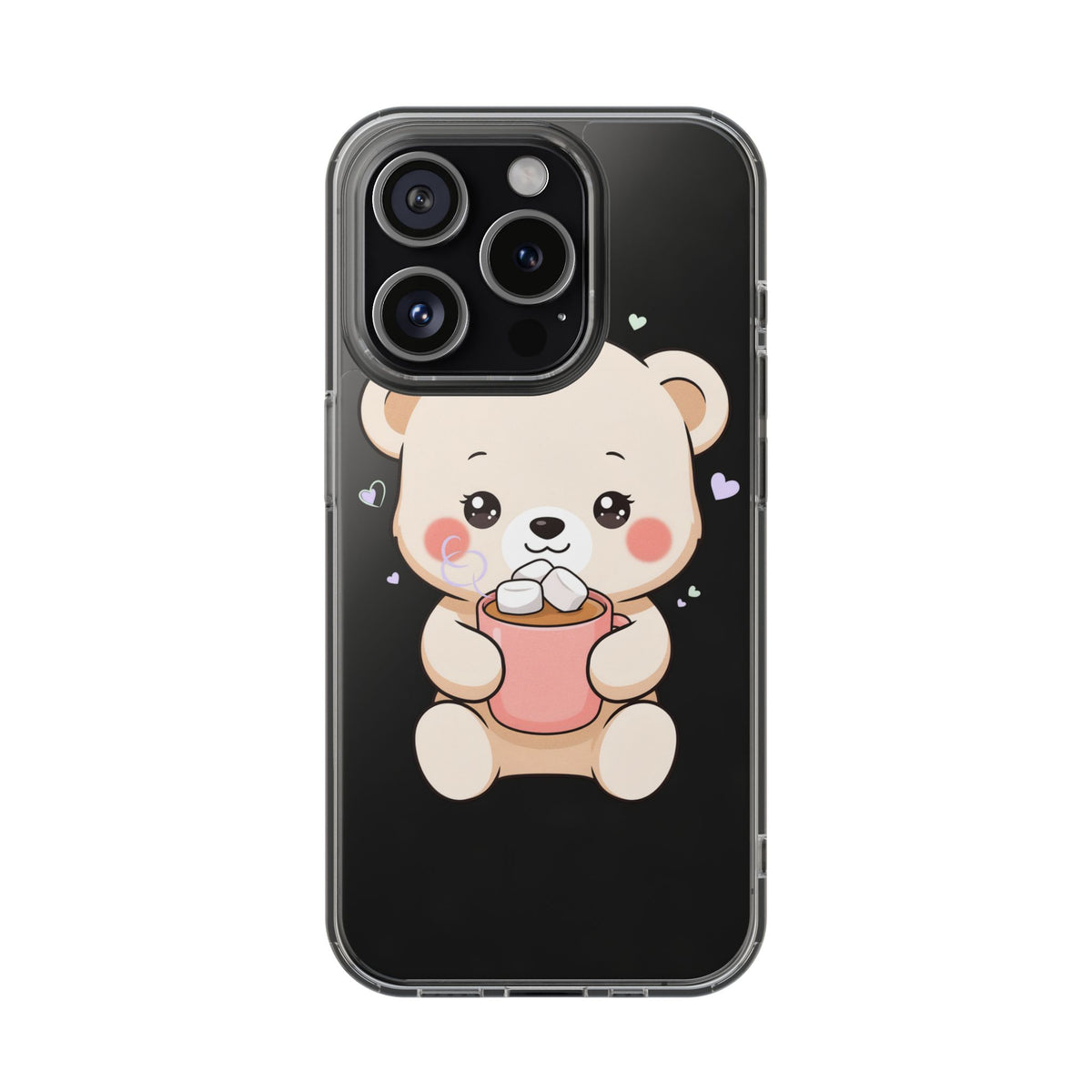 Kawaii Polar Bear Phone Case with Hot Cocoa