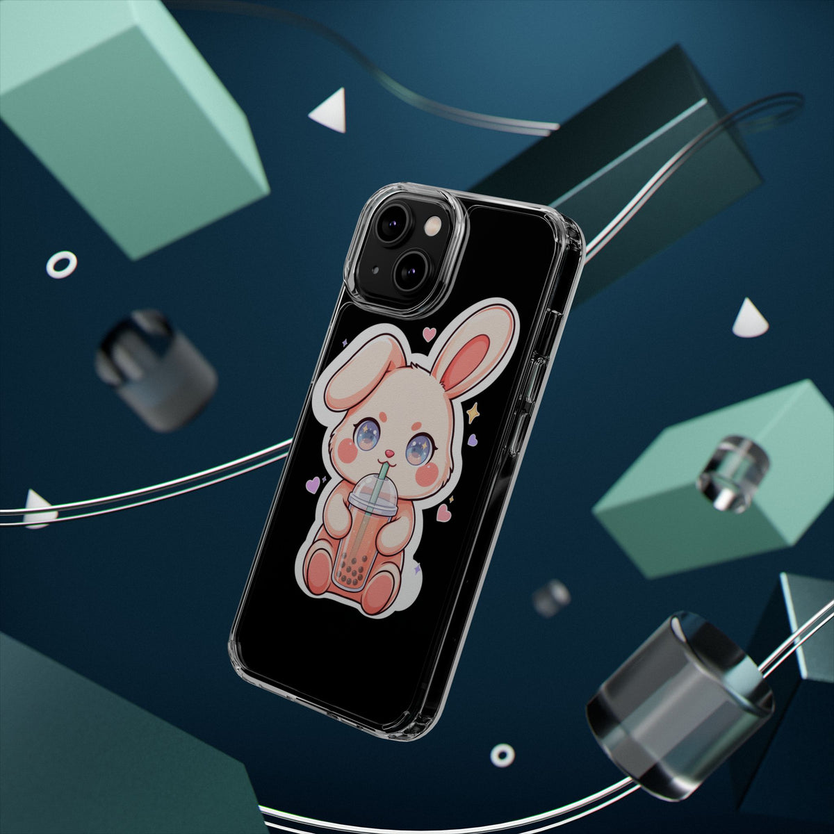 Kawaii Bunny Bubble Tea Phone Case for Boba Lovers