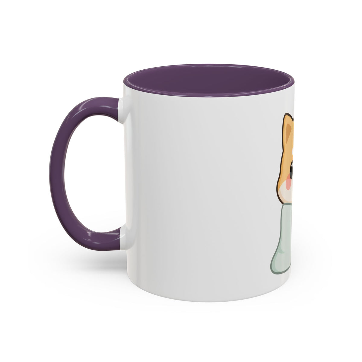 Kawaii Shiba Inu Accent Coffee Mug for Cozy Moments