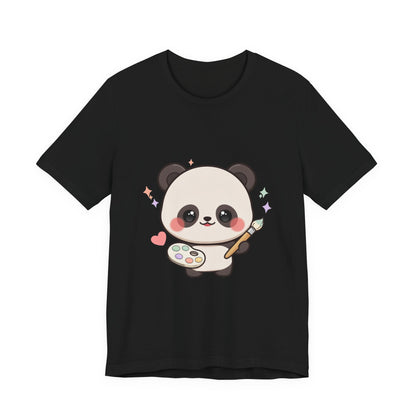 Kawaii Panda Artist T-Shirt for Creative Panda Fans