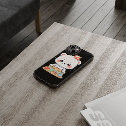 Christmas Bear Cookie Baking Clear Phone Case