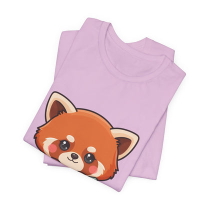 Kawaii Red Panda T-Shirt, Cozy Blanket Chibi Animal Tee