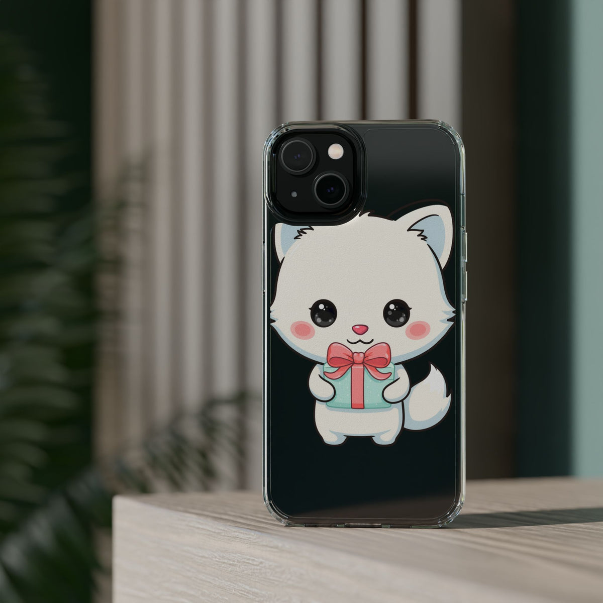 Kawaii Arctic Fox Phone Case with Gift