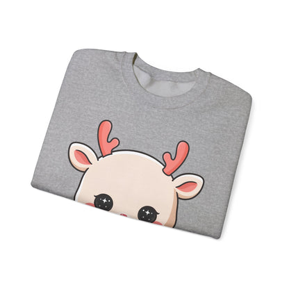 Kawaii Christmas Reindeer Sweatshirt for Holiday Fans