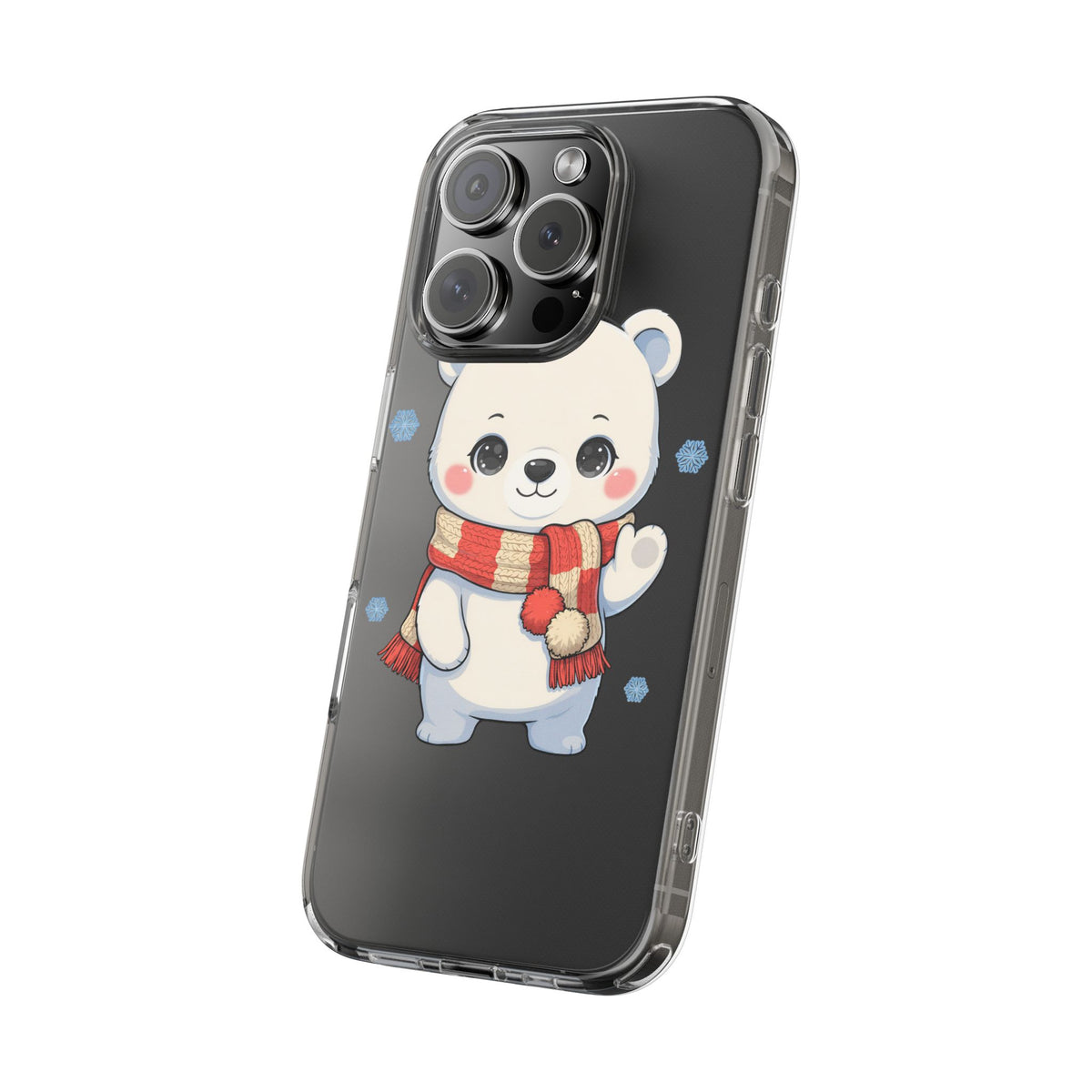 Kawaii Polar Bear Phone Case – Cozy Christmas Cub