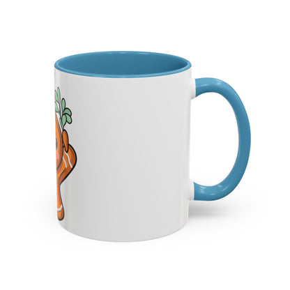 Kawaii Gingerbread Mug with Mistletoe | Christmas Accent Mug