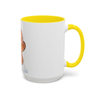 Kawaii Gingerbread Man Accent Coffee Mug for Winter Cheer