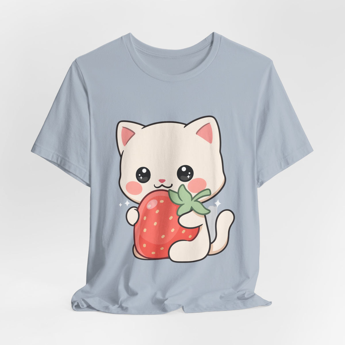 Kawaii Cat Strawberry T-Shirt, Cute Cat Lover Gift