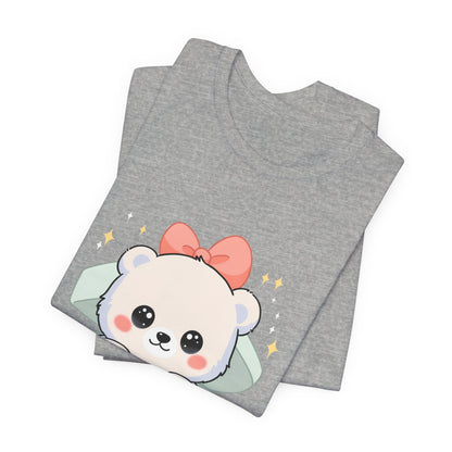 Kawaii Polar Bear Tee, Cute Gift Box Cub Unisex Shirt
