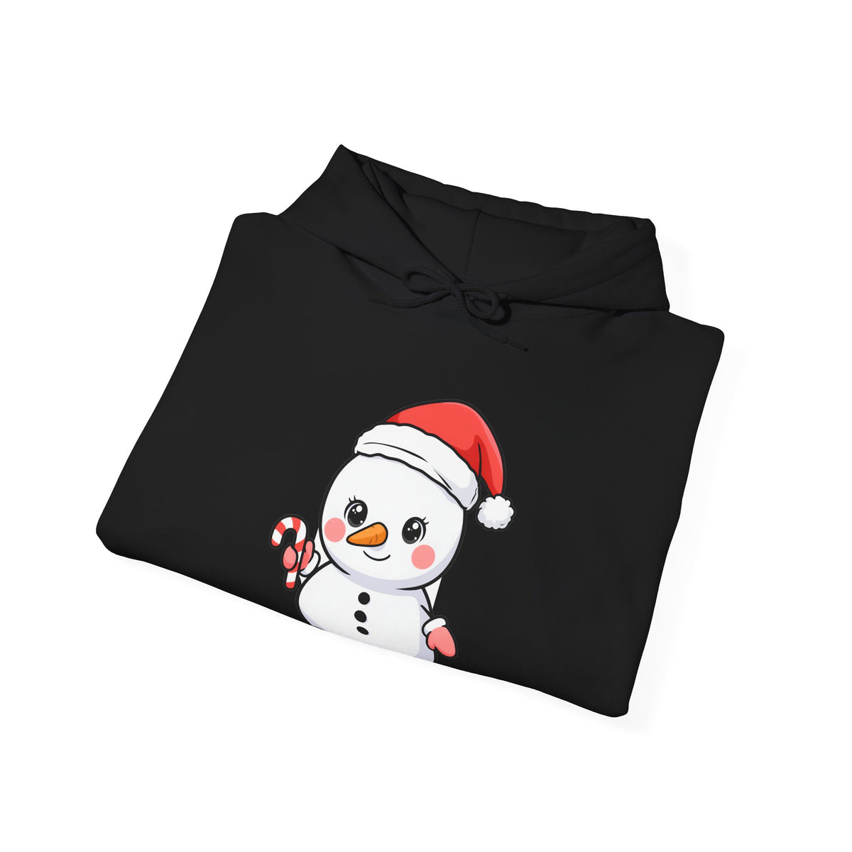 Cute Snowman Christmas Hoodie, Kawaii Holiday Sweatshirt