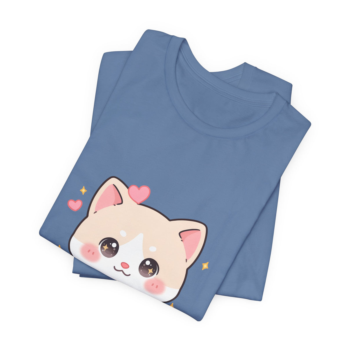 Kawaii Reading Cat T-Shirt for Book Lovers